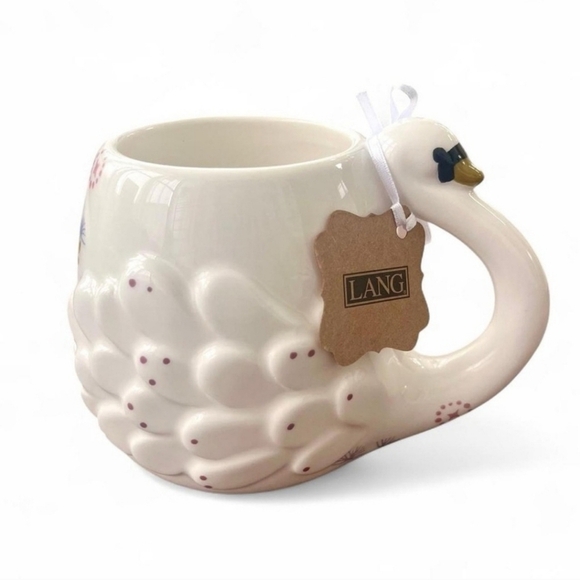 🔹️ LANG🔹️ Ceramic Hand Painted Swan Mug  ✨️🪽 - Picture 1 of 5